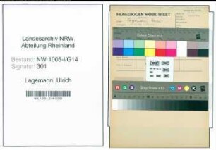 Entnazifizierung Ulrich Lagemann , geb. 05.09.1907 (Pfarrer)