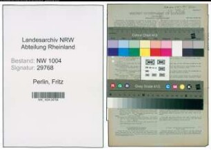 Entnazifizierung Fritz Perlin , geb. 26.05.1904 (Arbeiter)