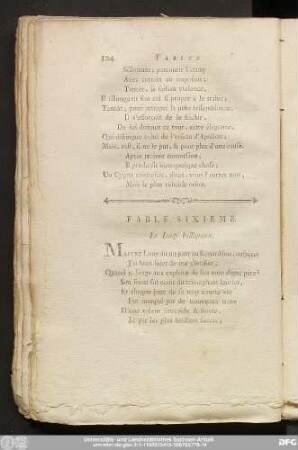 Fable Sixieme. Le Loup belliqueux.