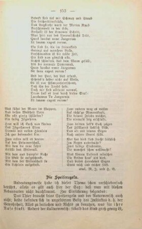 Die Speiseregeln