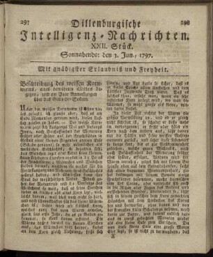 XXII.Stück. Sonnabends: den 3. Jun. 1797.