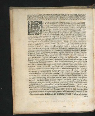 De Voluntatis Divinae dispensatione circa salutem generis humani ...