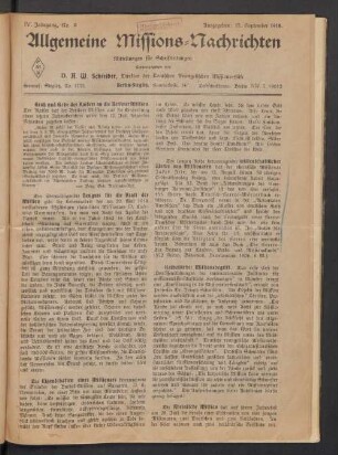 No. 9. 15. September 1918