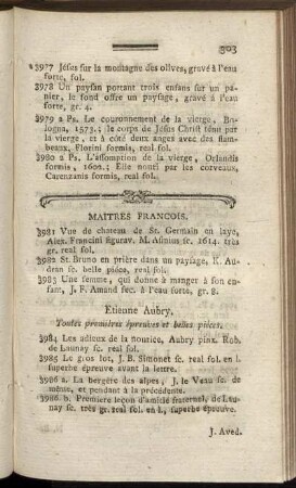 Maitres Francois.