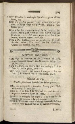 Maitres Francois.