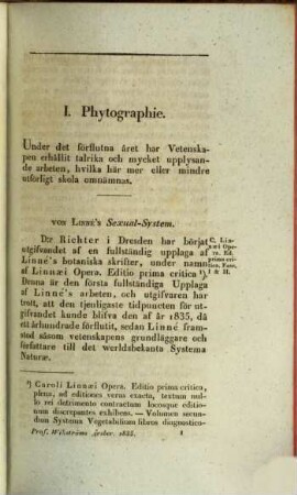 Års-Berättelse om botaniska arbeten och upptäckter : för år .... 1835 (1837)