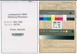 Entnazifizierung Heinrich Frank , geb. 07.08.1914 (Postarbeiter)
