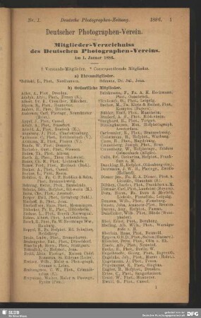 Mitglieder Verzeichnis