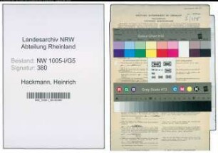 Entnazifizierung Heinrich Hackmann , geb. 02.11.1906 (Bergmann)