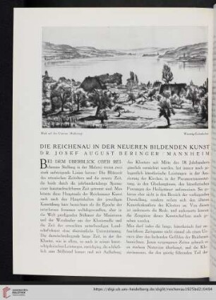 Die Reichenau in der neueren bildenden Kunst