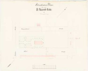 Nazarethkirche (1835), Berlin-Wedding Umbau: Lageplan 1:500
