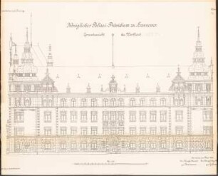 Polizeipräsidium, Hannover: Westansicht 1:100