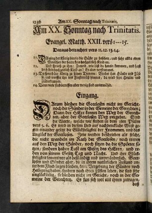 1236-1238, Evangelium; Eingang