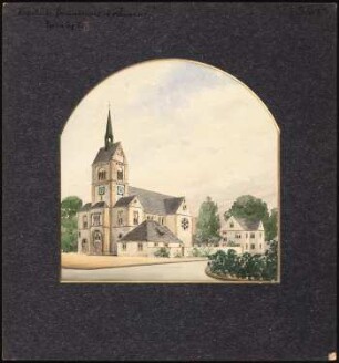 Katholische Garnisonskirche, Hannover: Geänderter und ergänzter Entwurf, Vorschlag II: perspektivische Ansicht