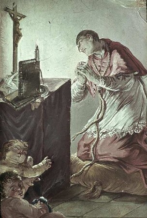 Hochaltar mit der Darstellung des betenden Karl Borromäus