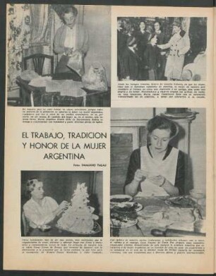 El trabajo, tradición y honor de la mujer argentina