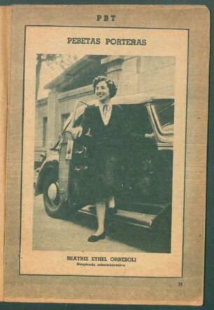 Beatriz Ethel Orrezoli, empleada administrativa - [Fotografía] : Pebetas porteñas