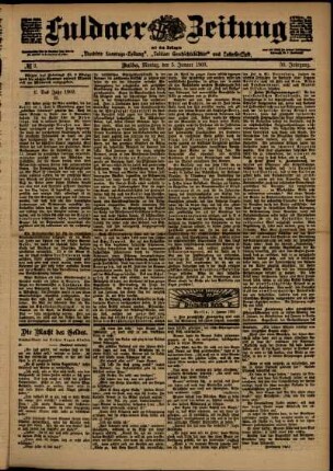 Ausgabe vom Montag, den 05. Januar 1903.