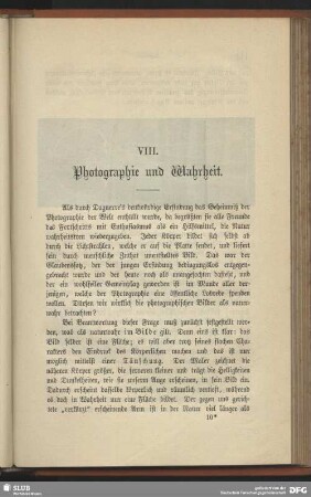 VIII. Photographie und Wahrheit