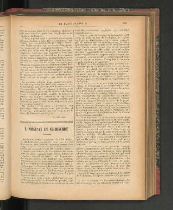 L'Indigénat en Cochinchine.