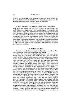 Ein Institut für Psychologie und Pädagogik : [Mitteilungen]