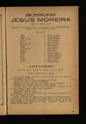Jesús Moreira : pieza en tres actos