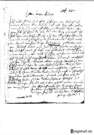 58: Brief von Karl Wilhelm Ramler an Johann Wilhelm Ludwig Gleim