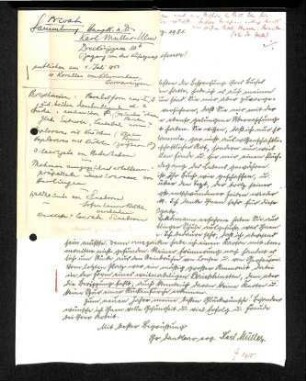 Brief von Karl Müller