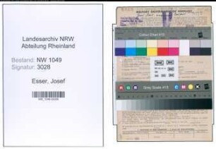 Entnazifizierung Josef Esser , geb. 08.05.1893 (Gastwirt)