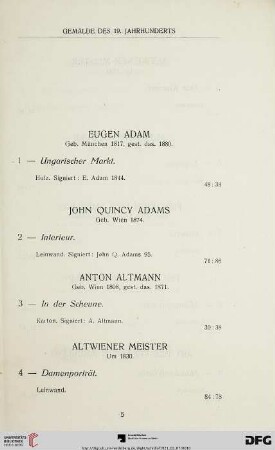 Gemälde des 19. Jahrhunderts (Nr. 1-190)