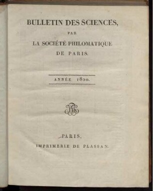 1820: Bulletin