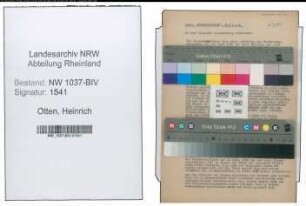 Entnazifizierung Heinrich Otten , geb. 06.10.1900 (Wirtschaftsberater)