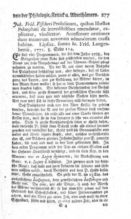 Prolusiones, quibus libellus Palaephati de incredibilibus emendatur, explicatur, vindicatur.