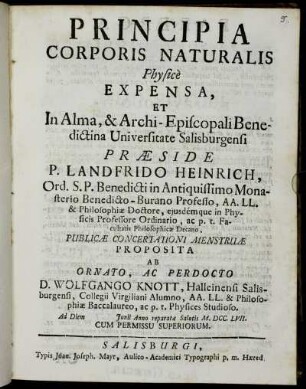 Principia Corporis Naturalis Physicè Expensa