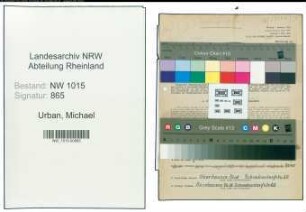 Entnazifizierung Michael Urban , geb. 06.08.1896 (Schlosser)