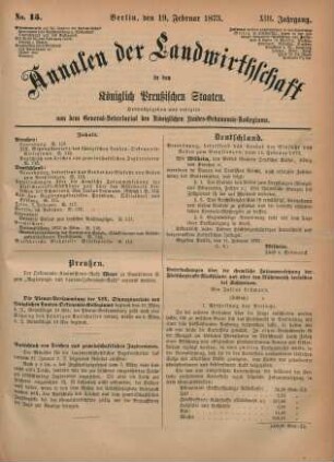 No. 15. Berlin, den 19. Februar 1873. XIII. Jahrgang.