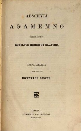 Tragoediae recensitae et commentariis instructae, 1,1