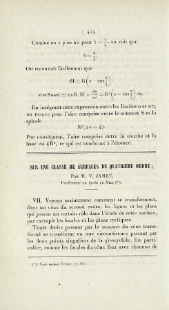 Sur une classe de surfaces du quatrième ordre.