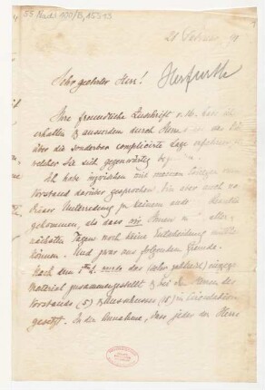 Brief an Rudolf Herfurth : 21.02.1891