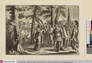 [Chiomara präsentiert ihrem Gatten das Haupt ihres Vergewaltigers; L'Éspouse du roi Orgiagon]