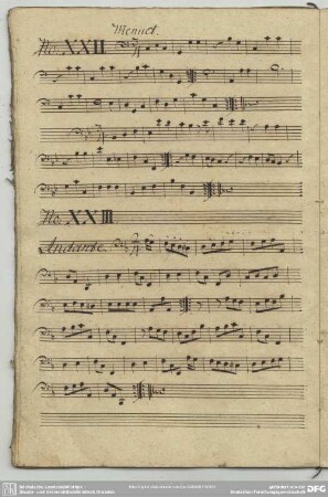 22. Anonymus, Menuette, C-Dur