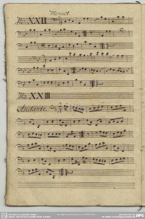 22. Anonymus, Menuette, C-Dur