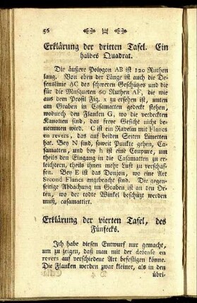Erklärung der vierten Tafel, des Fünfecks.
