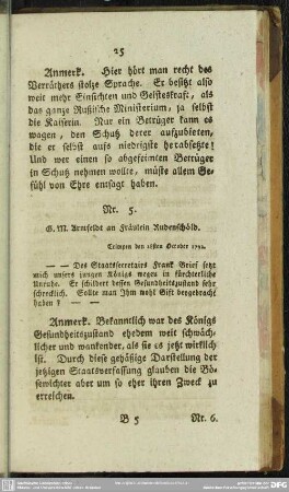 Nr. 5. G. M. Armfeldt an Fräulein Rudenschöld. Crimpen den 28sten October 1792