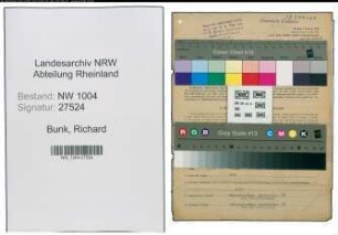 Entnazifizierung Richard Bunk , geb. 25.12.1903 (Vorzeichner)