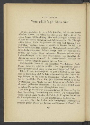 Vom philosophischen Stil