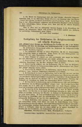 [Mitteilungen des Reichsbundes für R.-U. und religiöse Erziehung] : Kundgebung des Reichsbundes für Religionsunterricht und religiöse Erziehung