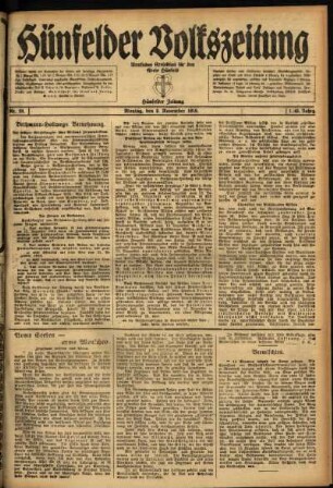 Ausgabe vom Montag, den 03. November 1919.