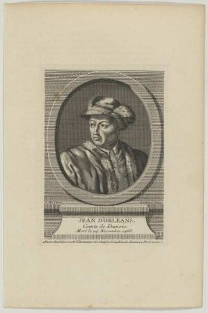 Bildnis des Jean d'Orleans, Comte de Dunois