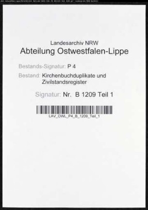 Heiratsbelege zum Zivilstandsregister der Stadt Iserlohn (H 1812)